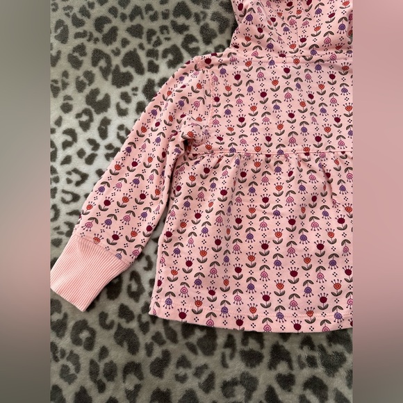 NWOT Sonoma Life + Style Floral Babydoll Full Zip Hoodie Top Pink Size 24 mos - Picture 13 of 16